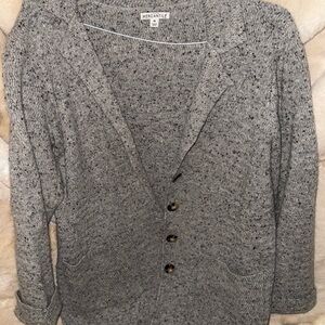 J. Crew Marled Gray Button Front Cardigan